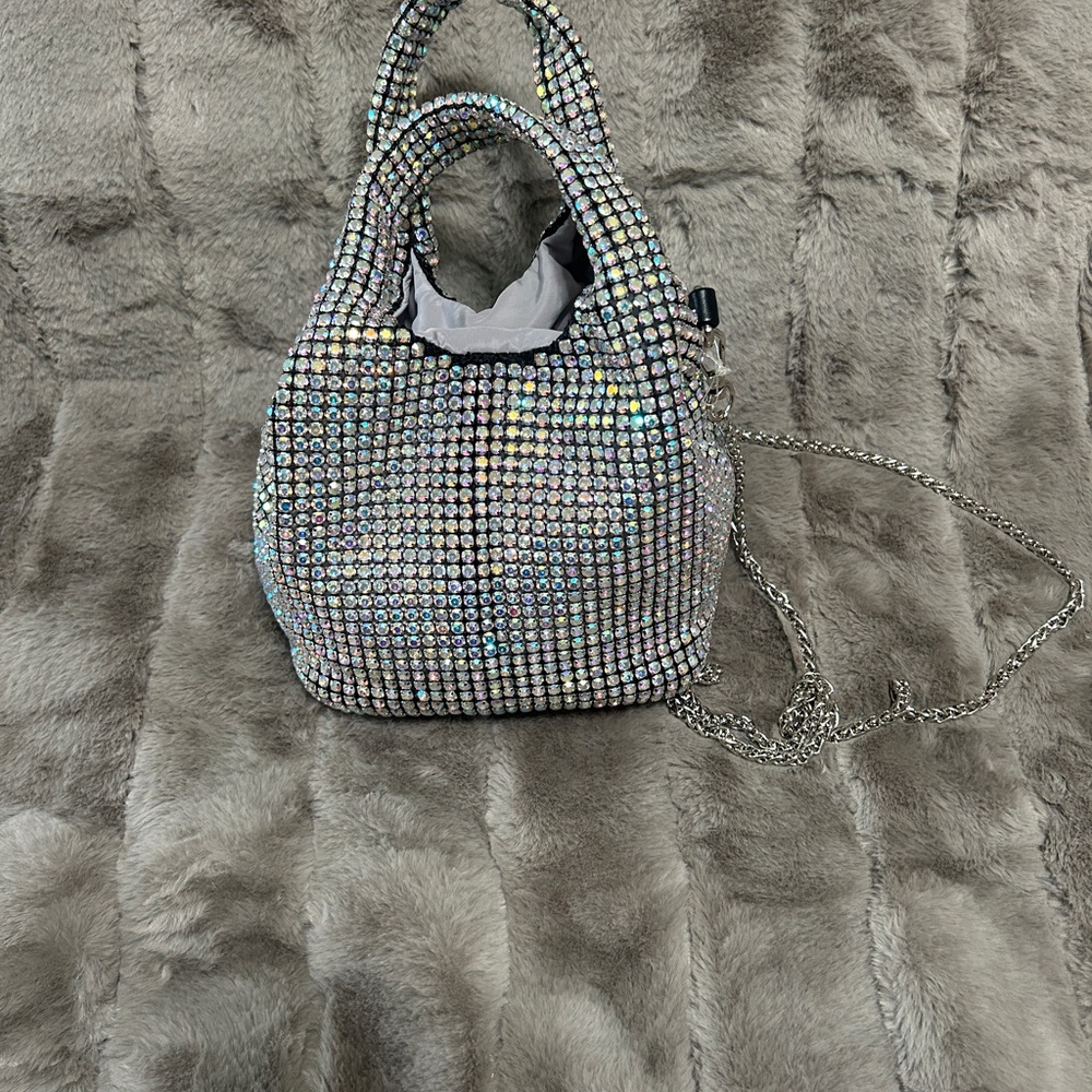Silver Rhinestone Women Bag